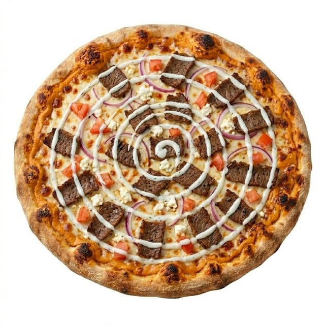 Beef Gyro Pizza.